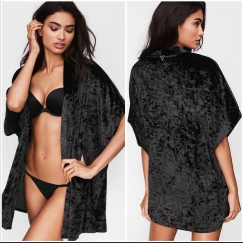 Victoria’s Secret Luxe Crushed Velvet Kimono Robe - Picture 2 of 7